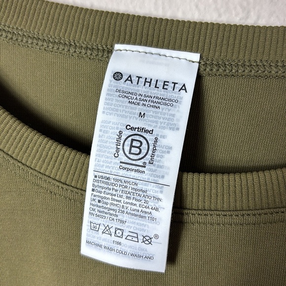 Athleta Relaxed Fit Crop Tank Top Olive Green Sleeveless size Medium - Picture 4 of 7